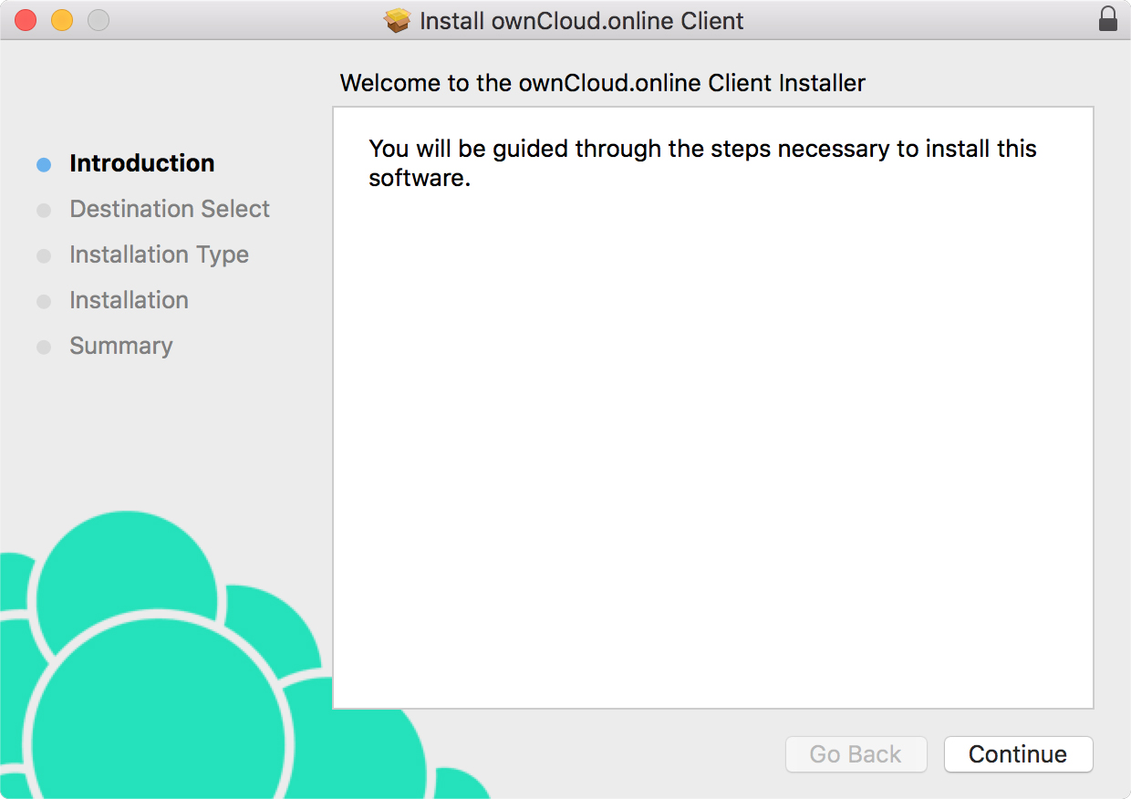 Install ownCloud.online desktop client step 1