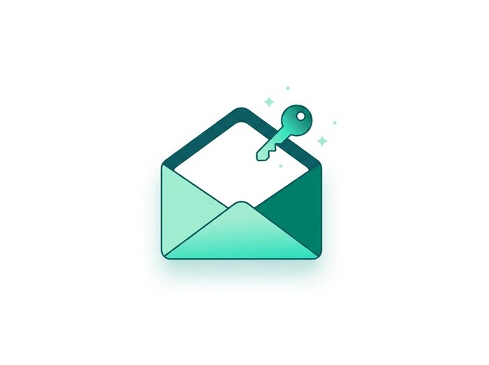 Illustration einer Willkommens-E-Mail mit Zugangsdaten